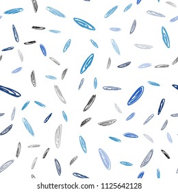 Light BLUE vector seamless background with bubbles. Modern abstract illustration with colorful water drops. Completely new template for your brand book.