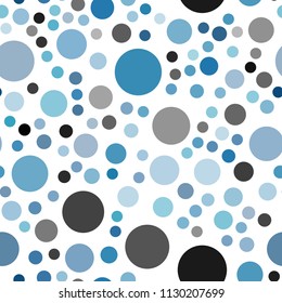 Light BLUE vector seamless background with bubbles. Illustration with set of shining colorful abstract circles. Completely new template for your brand book.