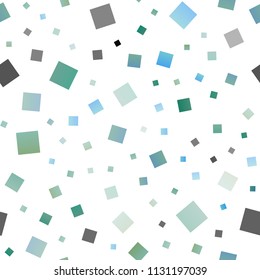 Light BLUE vector seamless background with rectangles. Illustration with set of colorful rectangles. Pattern for commercials.