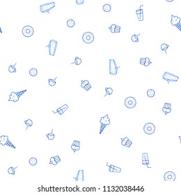 Light BLUE vector seamless background with tasty food. Fast Food on blurred abstract background with colorful gradient. Design for ad, poster, banner of cafes or restaurants.