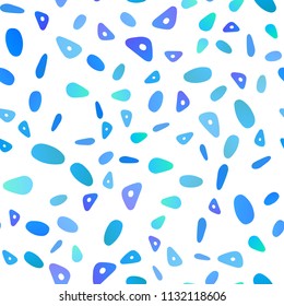 Light BLUE vector seamless background with triangles, circles. Decorative design in abstract style with lines, dots. Pattern for busines ad, booklets, leaflets
