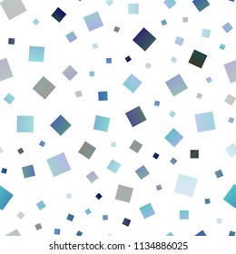 Light BLUE vector seamless background with rectangles. Decorative design in abstract style with rectangles. Pattern can be used for websites.