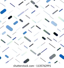 Light BLUE vector seamless background with straight lines. Decorative shining illustration with lines on abstract template. Smart design for your business advert.