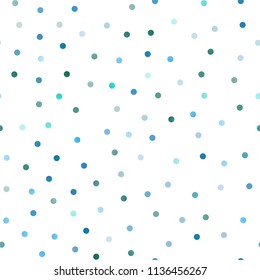 Light BLUE vector seamless background with bubbles. Illustration with set of shining colorful abstract circles. The pattern can be used for ads, leaflets of liquid.