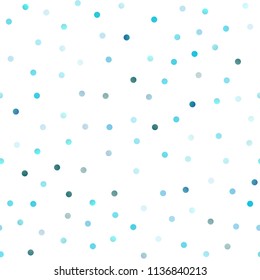 Light BLUE vector seamless background with bubbles. Abstract illustration with colored bubbles in nature style. Pattern can be used as texture of water, rain drops.