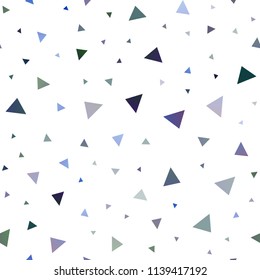 Light BLUE vector seamless background with triangles. Modern abstract illustration with colorful triangles. The template can be used as a background.