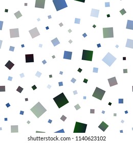 Light BLUE vector seamless background with rectangles. Beautiful illustration with rectangles and squares. Pattern for busines ad, booklets, leaflets