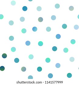 Light BLUE vector seamless background with bubbles. Glitter abstract illustration with blurred drops of rain. Beautiful design for your business natural advert.