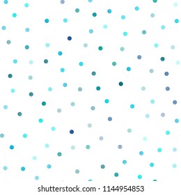 Light BLUE vector seamless background with bubbles. Glitter abstract illustration with blurred drops of rain. Pattern can be used as texture of water, rain drops.