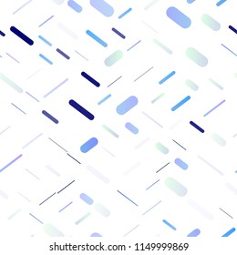 Light BLUE vector seamless background with straight lines. Lines on blurred abstract background with gradient. The pattern can be used as ads, poster, banner for commercial.