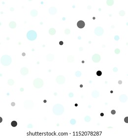 Light BLUE vector seamless background with bubbles. Beautiful colored illustration with blurred circles in nature style. Trendy design for wallpaper, fabric makers.