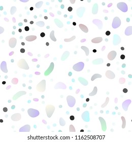 Light BLUE vector seamless background with bubbles. Colorful illustration with blurred circles in nature style. Pattern for trendy fabric, wallpapers.