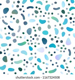Light BLUE vector seamless background with bubbles. Blurred decorative design in abstract style with bubbles. Pattern for design of window blinds, curtains.