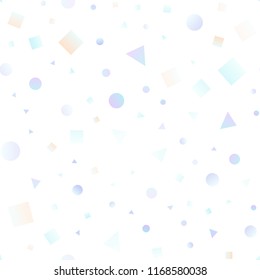 Light BLUE vector seamless background with triangles, circles, cubes. Abstract gradient illustration with circles, triangles, cubes. Pattern for trendy fabric, wallpapers.