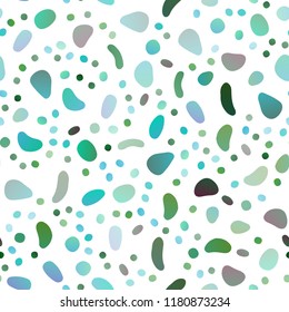 Light BLUE vector seamless background with bubbles. Blurred decorative design in abstract style with bubbles. Pattern for design of window blinds, curtains.