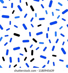 Light BLUE vector seamless background with straight lines. Glitter abstract illustration with colored sticks. Pattern for ads, posters, banners.