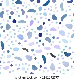Light BLUE vector seamless background with bubbles. Modern abstract illustration with colorful water drops. Pattern for trendy fabric, wallpapers.