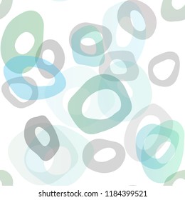 Light BLUE vector seamless background with bubbles. Colorful illustration with blurred circles in nature style. Pattern for design of window blinds, curtains.