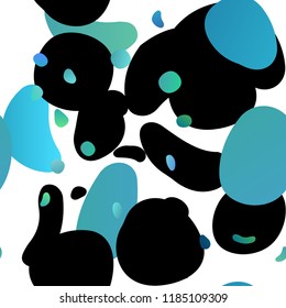 Light BLUE vector seamless background with bubbles. Blurred bubbles on abstract backdrop with colorful gradient. Design for textile, fabric, wallpapers.