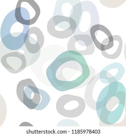 Light BLUE vector seamless background with bubbles. Modern abstract illustration with colorful water drops. Pattern for design of window blinds, curtains.