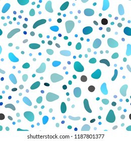 Light BLUE vector seamless background with bubbles. Blurred decorative design in abstract style with bubbles. Pattern for trendy fabric, wallpapers.