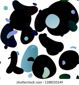 Light BLUE vector seamless background with bubbles. Blurred decorative design in abstract style with bubbles. Design for textile, fabric, wallpapers.