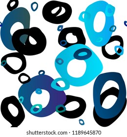 Light BLUE vector seamless background with bubbles. Illustration with set of shining colorful abstract circles. Pattern for trendy fabric, wallpapers.