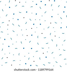 Light BLUE vector seamless background with bubbles, lines. Abstract illustration with colorful discs and triangles. Template for business cards, websites.