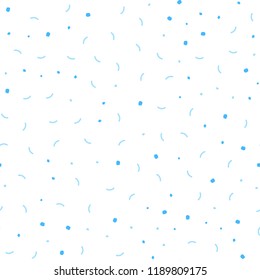 Light BLUE vector seamless background with bubbles, lines. Decorative design in abstract style with triangle structure. Pattern for trendy fabric, wallpapers.