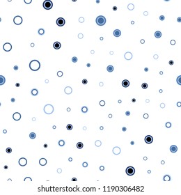 Light BLUE vector seamless background with bubbles. Abstract illustration with colored bubbles in nature style. Pattern for trendy fabric, wallpapers.