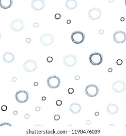 Light BLUE vector seamless background with bubbles. Illustration with set of shining colorful abstract circles. Beautiful design for your business advert.