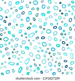 Light BLUE vector seamless background with bubbles. Blurred bubbles on abstract backdrop with colorful gradient. Trendy design for wallpaper, fabric makers.