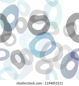 Light BLUE vector seamless background with bubbles. Blurred bubbles on abstract backdrop with colorful gradient. Pattern for design of window blinds, curtains.
