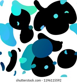 Light BLUE vector seamless background with bubbles. Glitter abstract illustration with blurred drops of rain. Trendy design for wallpaper, fabric makers.