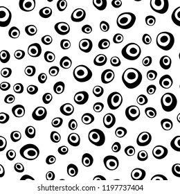 Light BLUE vector seamless background with bubbles. Abstract illustration with colored bubbles in nature style. Pattern for trendy fabric, wallpapers.