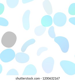 Light BLUE vector seamless background with bubbles. Blurred bubbles on abstract backdrop with colorful gradient. Template for business cards, websites.