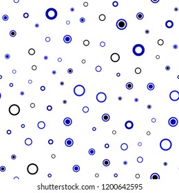Light BLUE vector seamless background with bubbles. Illustration with set of shining colorful abstract circles. Template for business cards, websites.