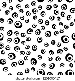 Light BLUE vector seamless background with bubbles. Abstract illustration with colored bubbles in nature style. Pattern for design of window blinds, curtains.