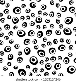 Light BLUE vector seamless background with bubbles. Blurred decorative design in abstract style with bubbles. Pattern for trendy fabric, wallpapers.