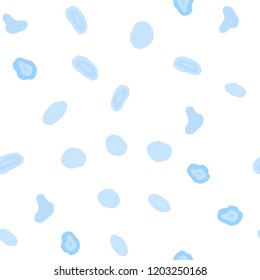 Light BLUE vector seamless background with bubbles. Illustration with set of shining colorful abstract circles. Pattern for design of window blinds, curtains.