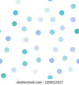 Light BLUE vector seamless background with dots. Modern abstract illustration with colorful water drops. New design for ad, poster, banner of your website.