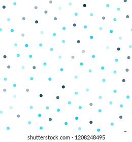Light BLUE vector seamless background with dots. Modern abstract illustration with colorful water drops. New design for ad, poster, banner of your website.