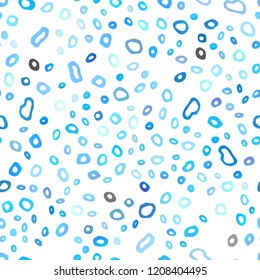 Light BLUE vector seamless background with bubbles. Blurred decorative design in abstract style with bubbles. Design for textile, fabric, wallpapers.