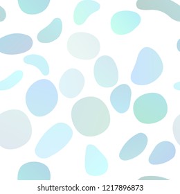 Light BLUE vector seamless background with bubbles. Blurred decorative design in abstract style with bubbles. Pattern for design of window blinds, curtains.