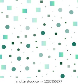 Light BLUE vector seamless background with circles, rectangles. Illustration with set of shining colorful abstract circles, cubes. Template for business cards, websites.