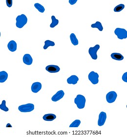 Light BLUE vector seamless background with bubbles. Beautiful colored illustration with blurred circles in nature style. Template for business cards, websites.
