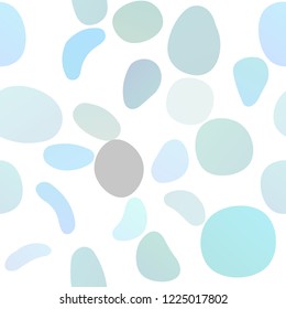 Light BLUE vector seamless background with bubbles. Abstract illustration with colored bubbles in nature style. Pattern for design of window blinds, curtains.