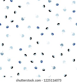 Light BLUE vector seamless background with coffee, beans. Gradient abstract collection of coffee cups and beans. Doodle design for your business advert of cafes.