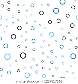 Light BLUE vector seamless background with bubbles. Blurred bubbles on abstract background with colorful gradient. Pattern can be used for ads, leaflets.