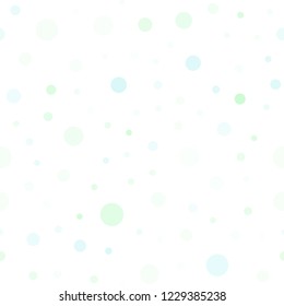 Light BLUE vector seamless background with bubbles. Glitter abstract illustration with blurred drops of rain. Trendy design for wallpaper, fabric makers.